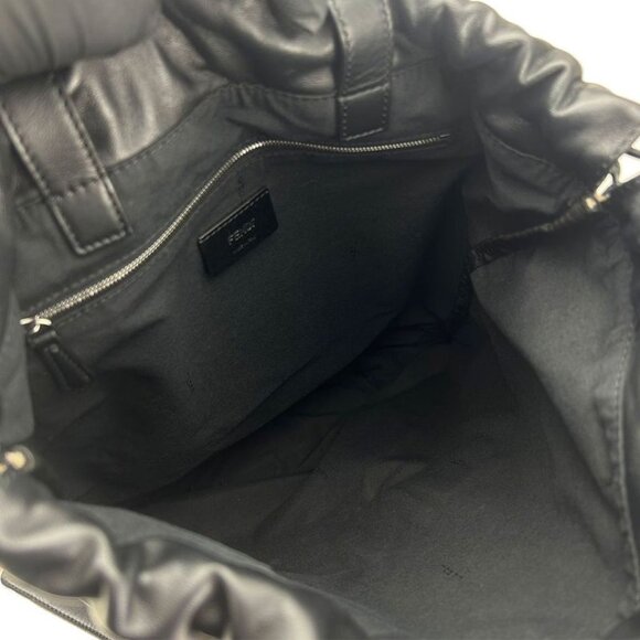 Fendi Backpack Backpack 7 Vz057 Canvas Leather Beige Black Going Out main image 4